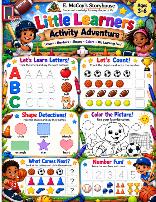Little Learners Activity Adventure sports-themed cover
